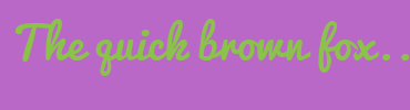 Image with Font Color 8BC34A and Background Color BA68C8
